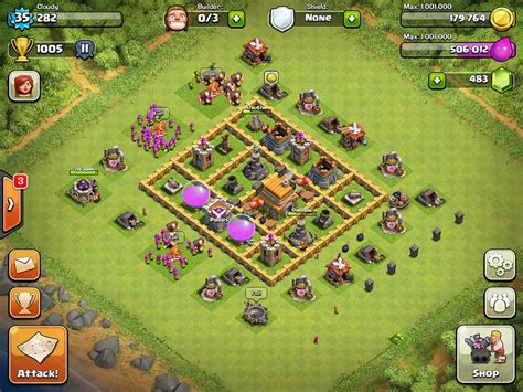 clash of clans town hall 6 base.